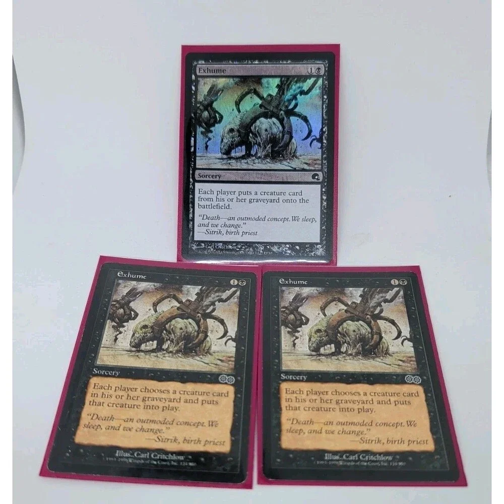 (3) Exhume Magic the Gathering  Graveborn (PD3) one Foil  Sorcery